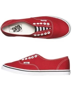 VANS SHOES AUTHENTIC LO PRO GORE RED/WHITE SKATE SKATEBOARD KINGPINSUPPLY