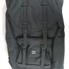 HERSCHEL LITTLE AMERICA BLACK / BLACK MESH RUBBER ASPECT BACKPACK BACK PACKS BAG -Skateboard Equipment Store 15256733839600000