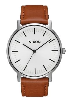Nixon New Porter Leather Watch White / Sunray A10582442 Aust Seller Free Post