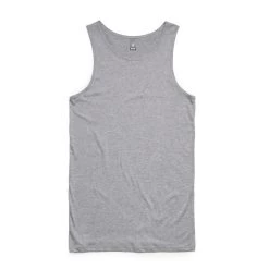 AS COLOUR SINGLET LOWDOWN TANK TOP PLAIN GREY MARLE NEW MENS AUST SELLER KINGPIN