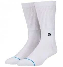 STANCE SOCKS ICON WHITE US 9 - 12 OSFA FREE POSTAGE AUSTRALIAN SELLER
