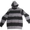 JUICE CLOTHING STRIPED HOODED FLEECE BLACK / GREY PULLOVER AUST SELLER HOODY -Skateboard Equipment Store 17280061907900001