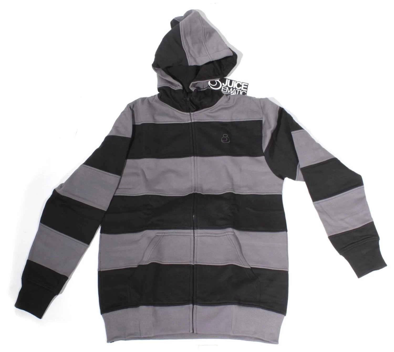 JUICE CLOTHING STRIPED HOODED FLEECE BLACK / GREY PULLOVER AUST SELLER HOODY 3 JUICE CLOTHING STRIPED HOODED FLEECE BLACK / GREY PULLOVER AUST SELLER HOODY