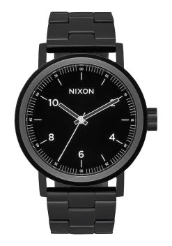 NIXON Stark Stark All Black / White WATCH NEW FREE POST AUST A1192 756-00 SILVER
