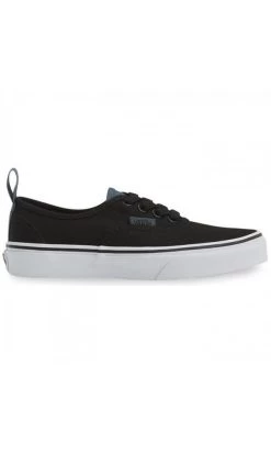 VANS SHOES AUTHENTIC ELASTIC TODDLER Size 4T LACE BLACK / DARK SLATE KIDS BOYS VN0A38E8MM5