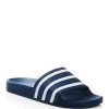 ADIDAS ADILETTE SLIDE ON SANDAL BLUE WHITE BLUE SKATEBOARD SURF AUSTRALIAN [Size: US 6]