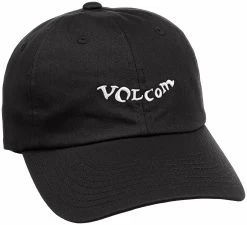 VOLCOM CAP STENCIL Cap BLACK Yupoong Strapback Adjustable HAT CAP Aust Seller