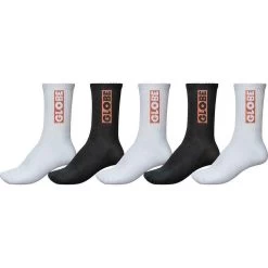 GLOBE BAR CREW SOCKS 5 PACK ASSORTED SKATEBOARD SURF MENS SIZE 7 - 11 [Colour: BLACKOUT]
