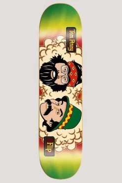 FLIP SKATEBOARD DECK TOMS FRIENDS RASTA TOM PENNY 8.25" CHEECH AND CHONG FREE POSTAGE AUSTRALIAN SELLER