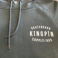 KINGPIN SKATE SUPPLY HOOD JUMPER PREMIUM SAGE ORIGINAL PRINT PULLOVER -Skateboard Equipment Store 31398 2