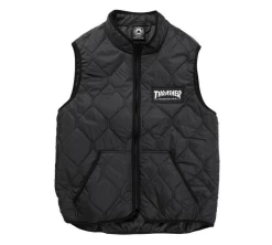 THRASHER SKATEBOARD MAGAZINE LOGO VEST BLACK [Size: S]
