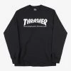 THRASHER CLASSIC LOGO LONG SLEEVE T-SHIRT SIZE XL BLACK NEW TEE NEW -Skateboard Equipment Store 31674