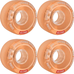 GLOBE SKATEBOARD WHEEL BRUISER 62MM 83A SOFT CRUISER CLEAR CORAL WHEELS