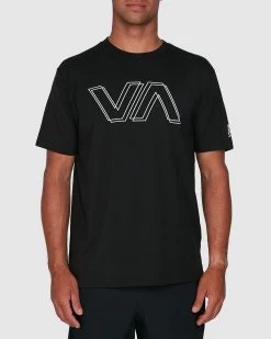 RVCA VA Offset T-Shirt Short Sleeve Tee - Black [Size: S]