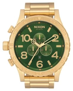 NIXON 51-30 Chrono Watch - Gold/Green Sunray HP Gold - A0833416