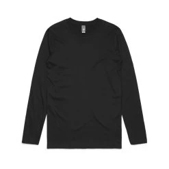AS COLOUR Long Sleeve T-SHIRT Staple Tee Mens Top BLACK [Size: M]