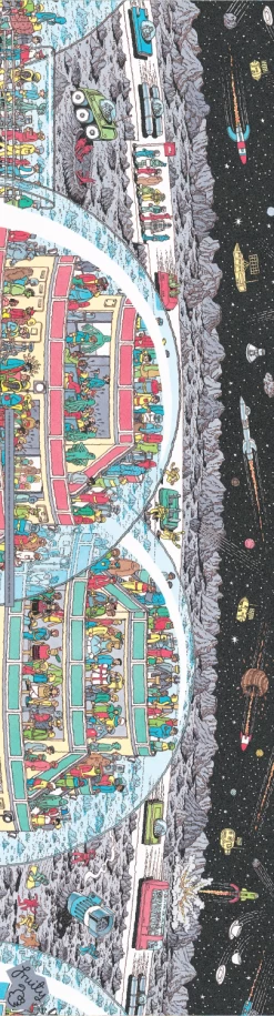 FRUITY Skateboard Grip Tape WHERE'S WALLY SPACE 9" X 33"