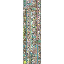 FRUITY Skateboard Grip Tape WHERE'S WALLY CORRIDORS 9" X 33"