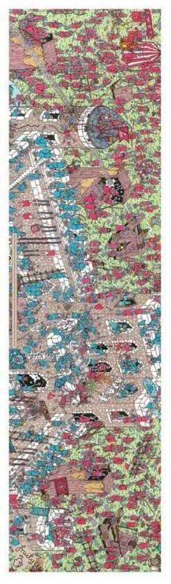 FRUITY Skateboard Grip Tape WHERE'S WALLY CASTLE SIEGE 9" X 33"