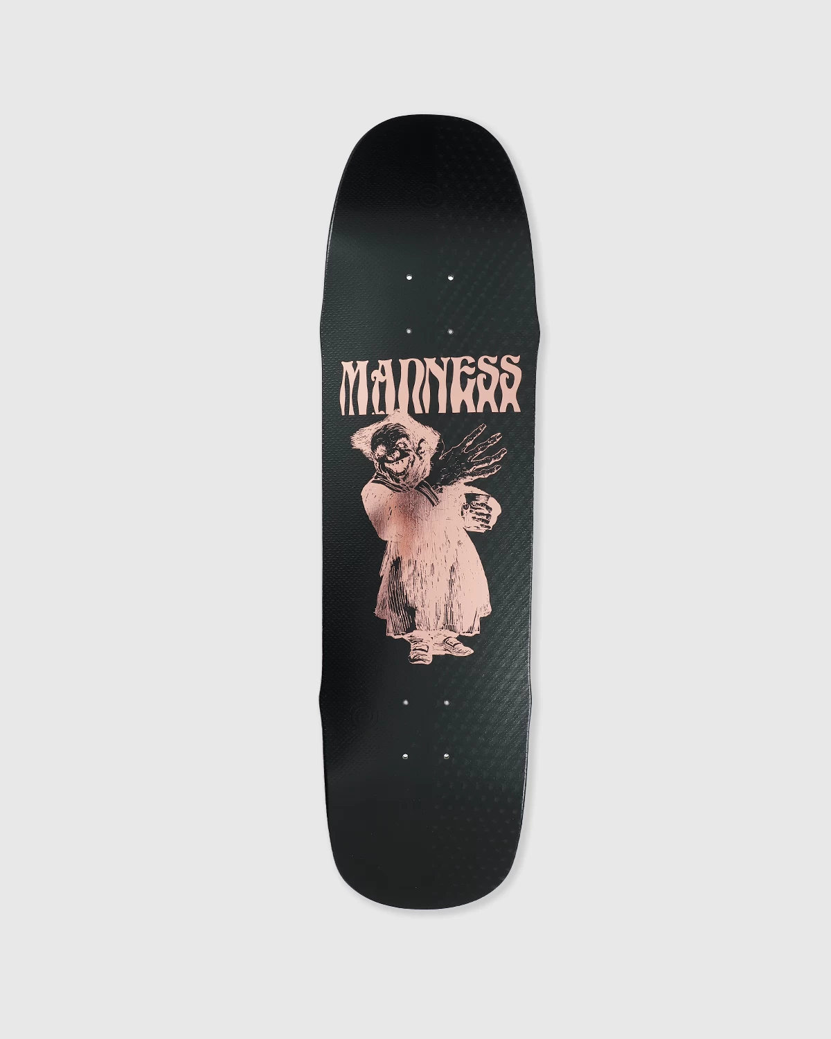 MADNESS Skateboard Deck 8.5" X 32.3" Back Hand Black Skate Deck R7 3 MADNESS Skateboard Deck 8.5" X 32.3" Back Hand Black Skate Deck R7
