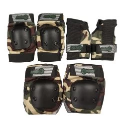 SECTOR 9 PADS CAMO KNEE ELBOW WRIST 3 PACK JUNIOR L-XL SKATEBOARD PADS