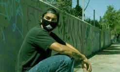 EMERICA Logo Face Mask OSFM BLACK/WHITE