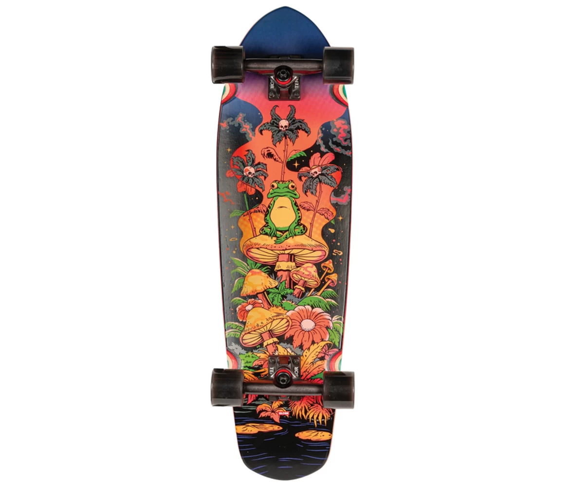 GLOBE Big Blazer Red Toadstool 9.125" X 32" Skate Board Longboard Complete Cruiser 3 GLOBE Big Blazer Red Toadstool 9.125" X 32" Skate Board Longboard Complete Cruiser