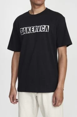 RVCA Bakervca Ransom Short Sleeve BLACK T-Shirt Tee Ruca Baker [Size: S]