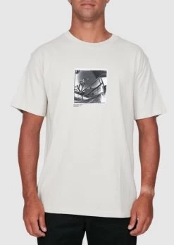 RVCA Baker Photo Kenvin "SPANKY" Long Short Sleeve BONE T-Shirt Tee Ruca [Size: S]