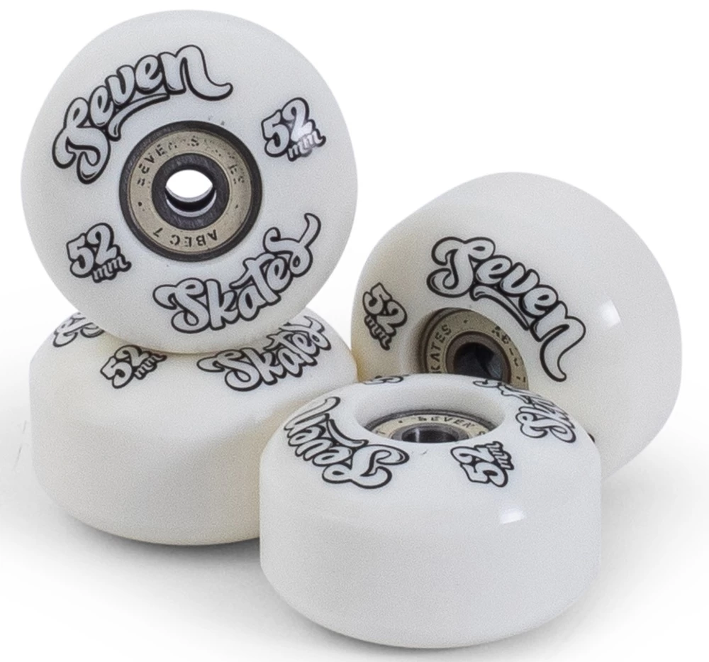 SEVEN SKATES WHEELS & BEARINGS SET 52MM ABEC 7 SET OF 4 WHITE HARD FREE POSTAGE AUSTRALIAN SELLER 3 SEVEN SKATES WHEELS & BEARINGS SET 52MM ABEC 7 SET OF 4 WHITE HARD FREE POSTAGE AUSTRALIAN SELLER