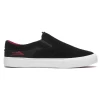 LAKAI Owen Kids Shoes BLACK RED SUEDE [Size: KIDS US 11] -Skateboard Equipment Store 33899