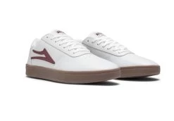 LAKAI Manchester XLK Leather Shoe WHITE GUM | Skate Shoes [Size: US 8]