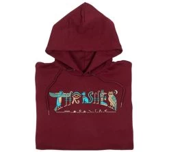 THRASHER Hieroglyphic Hood Jumper MAROON Size Small -Skateboard Equipment Store 33997 1
