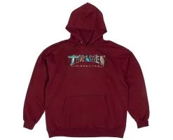 THRASHER Hieroglyphic Hood Jumper MAROON Size Small -Skateboard Equipment Store 33997 2