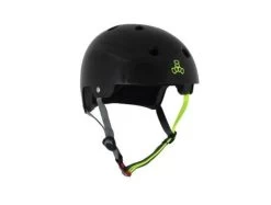 TRIPLE EIGHT Multi Sport Skateboard Lid BLACK GLOSS ZEST | Skate Board Helmet TRIPLE 8 [Size: S / M]