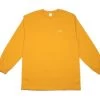 STUDIO Small Script Embroidered Logo Tee GOLD | Long Sleeve T-shirt [Size: XL] -Skateboard Equipment Store 34106