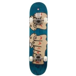 TOY MACHINE Fists Medium 7.75" X 31.75" Skateboard Complete BLUE