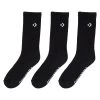 CONVERSE CONS SOCKS 3 PACK BLACK SIZE US 6-10 NEW -Skateboard Equipment Store 34507