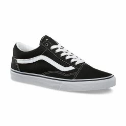 VANS Old Skool Kids Shoes BLACK TRUE WHITE | Kids Sneakers NEW