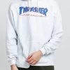 THRASHER SKATEBOARD MAGAZINE Outlined Hood Jumper ASH GREY | Hoodie Pullover [Size: M] -Skateboard Equipment Store 34660