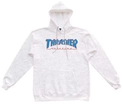THRASHER SKATEBOARD MAGAZINE Outlined Hood Jumper ASH GREY | Hoodie Pullover [Size: M] -Skateboard Equipment Store 34660 2