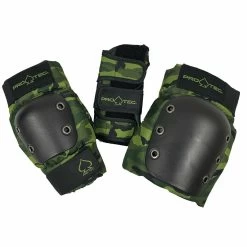 PROTEC STREET PADS JUNIOR PRO 3 PACK CAMO ELBOW KNEE WRIST PRO-TEC [Size: YOUTH MEDIUM] -Skateboard Equipment Store 34716 2