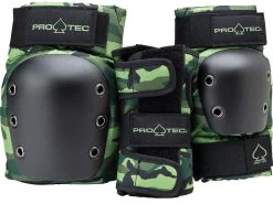 PROTEC STREET PADS JUNIOR PRO 3 PACK CAMO ELBOW KNEE WRIST PRO-TEC [Size: YOUTH MEDIUM]