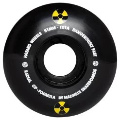 HAZARD WHEELS SWIRL CP RADIAL 53MM 101A BLACK Skateboard Skate Free Post Aus