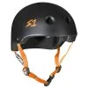 S1 S-ONE Lifer Helmet - Matte Black / Orange Straps [Size: S] -Skateboard Equipment Store 35399
