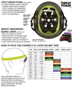 S1 S-ONE Lifer Helmet - Matte Black / Orange Straps [Size: S] -Skateboard Equipment Store 35399 3