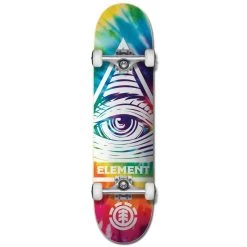 ELEMENT COMPLETE 8.0" SKATEBOARD EYE TRIPPING RAINBOW Skate