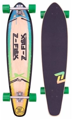 ZFLEX LONGBOARD ROUNDTAIL POP GREEN BLUE Fade 39.5" NEW SKATEBOARD CRUISER AUST Z FLEX ZFLEX