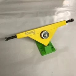 PENNY Longboard 7" Wide Skateboard Trucks YELLOW GREEN