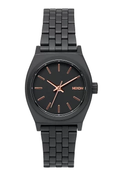 NIXON TIME TELLER WATCH BLACK ROSE GOLD NEW FREE POST AUSTRALIAN SKATE SURF